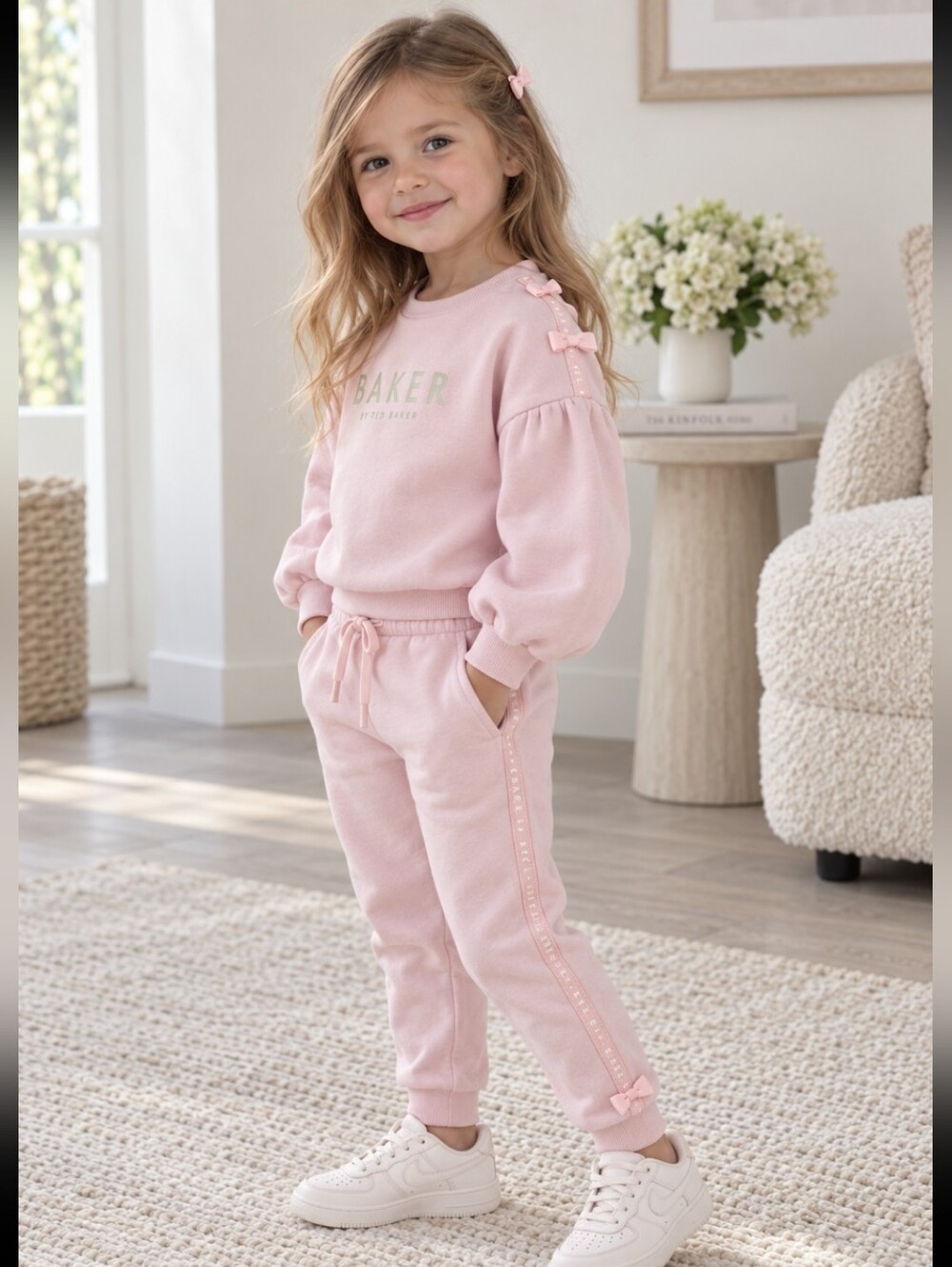 Ted Baker Pink Girls' Jogger Sweatpants Set | 3-4Y